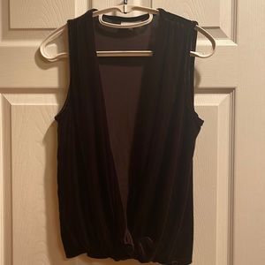 Waverly gray sleeveless longneck chocolate brown the Lord top size small